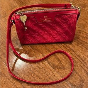 Juicy Couture cloud nine crossbody bag Quilted Y2K Vibes Red W/key Charm